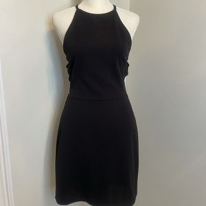 Black Mini Bodycon Dress with Side Cutouts